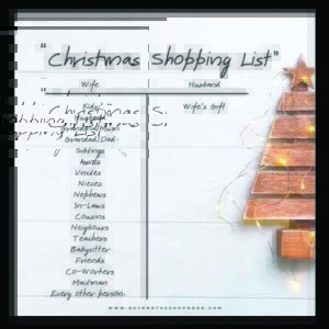 christmas shopping list