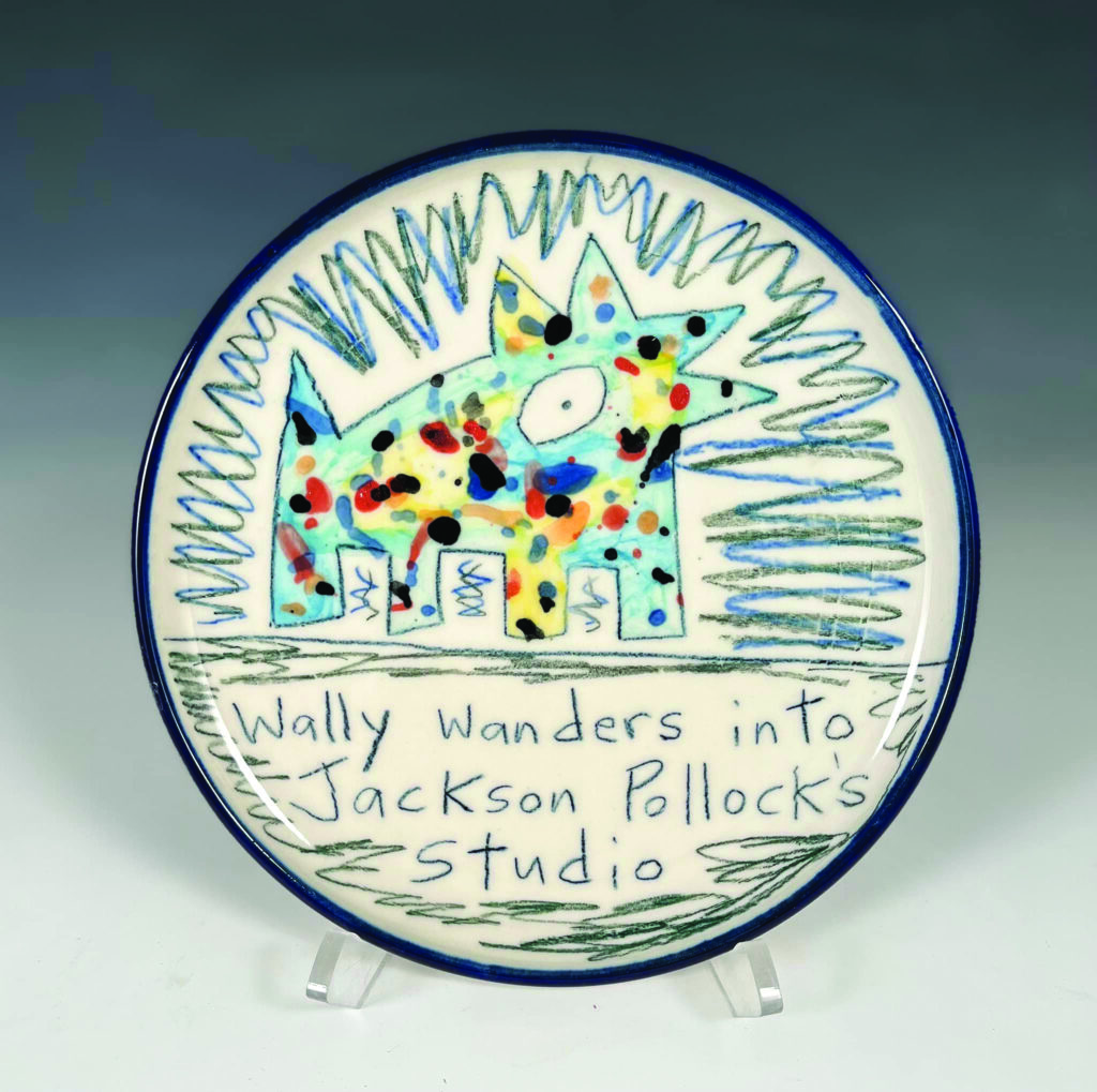 Wally Wanders Jackson Pollock Plate