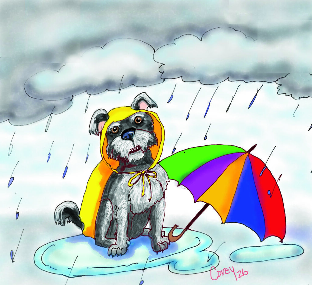 Wet Wally the Dog Illustration